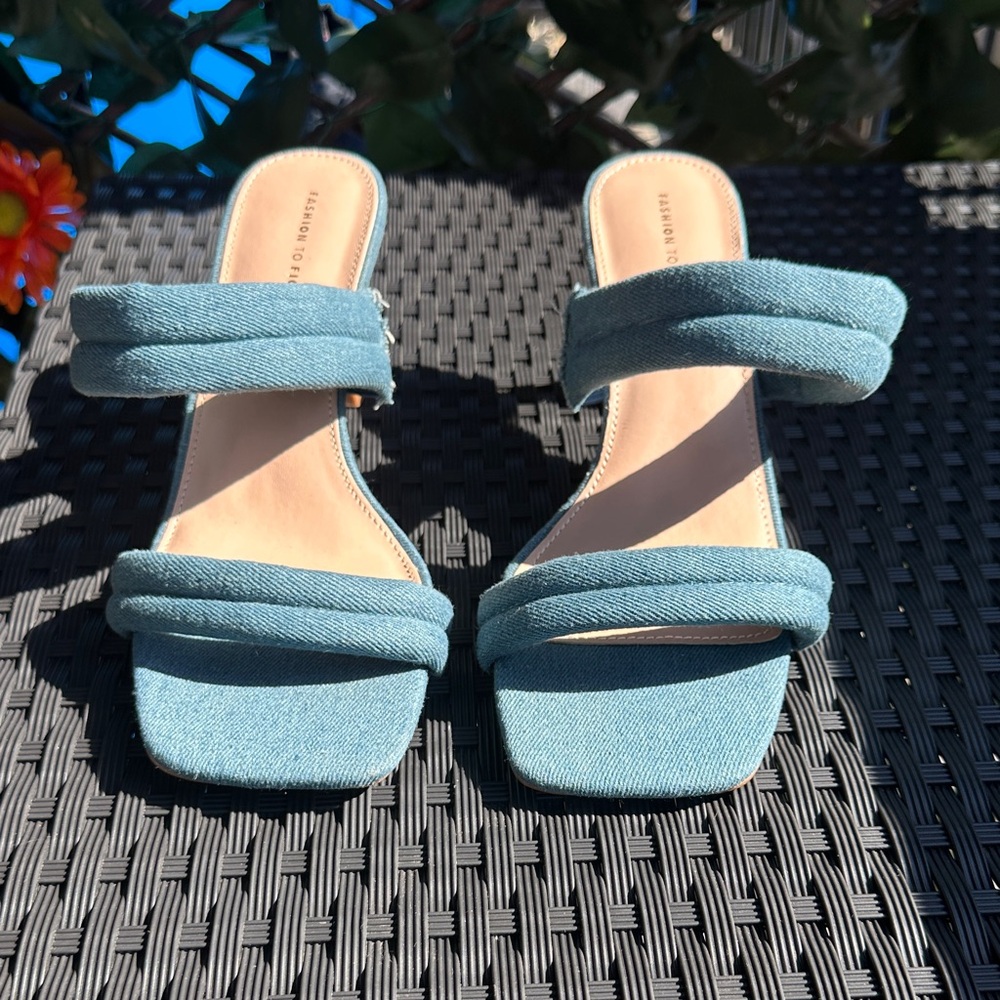 Women's Blue Denim Sandals